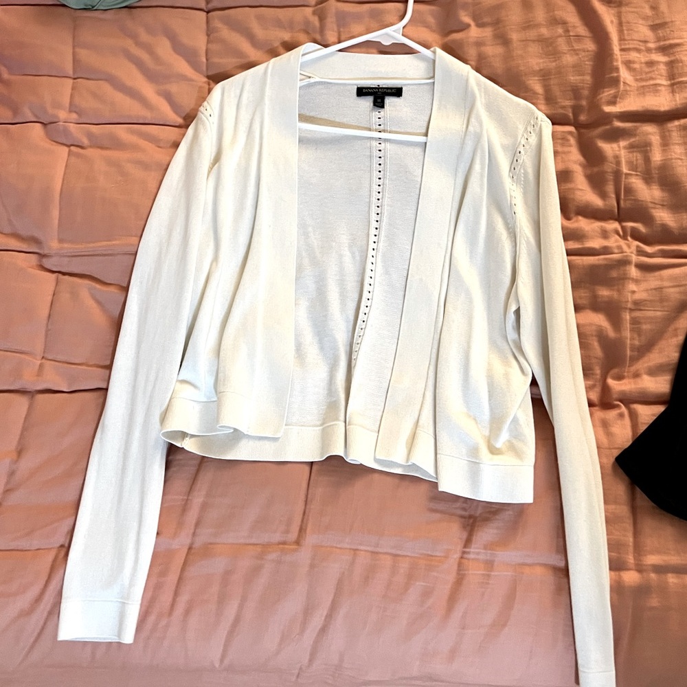White banana republic cardigan